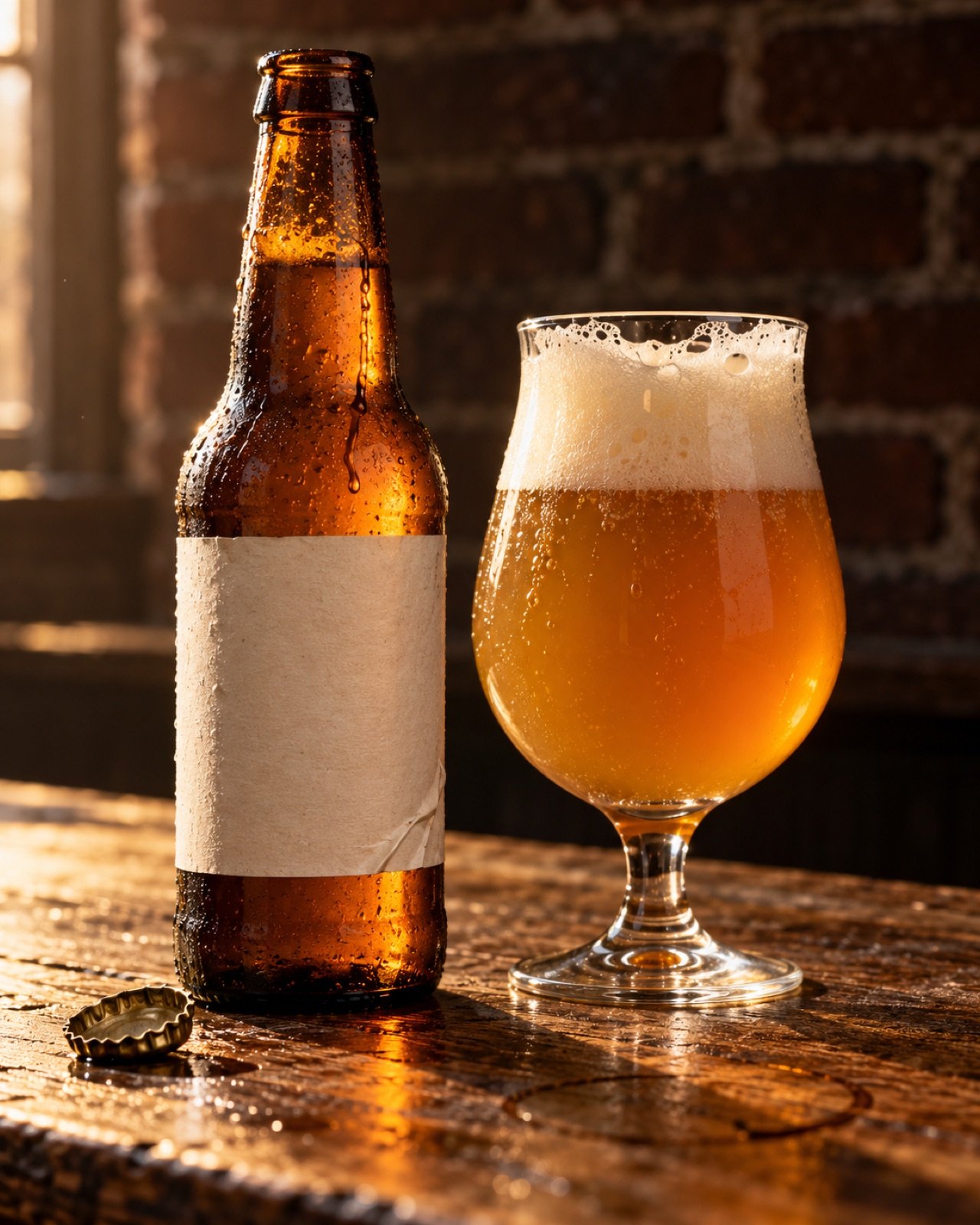 Cerveza ámbar — fotografía de producto con inteligencia artificial