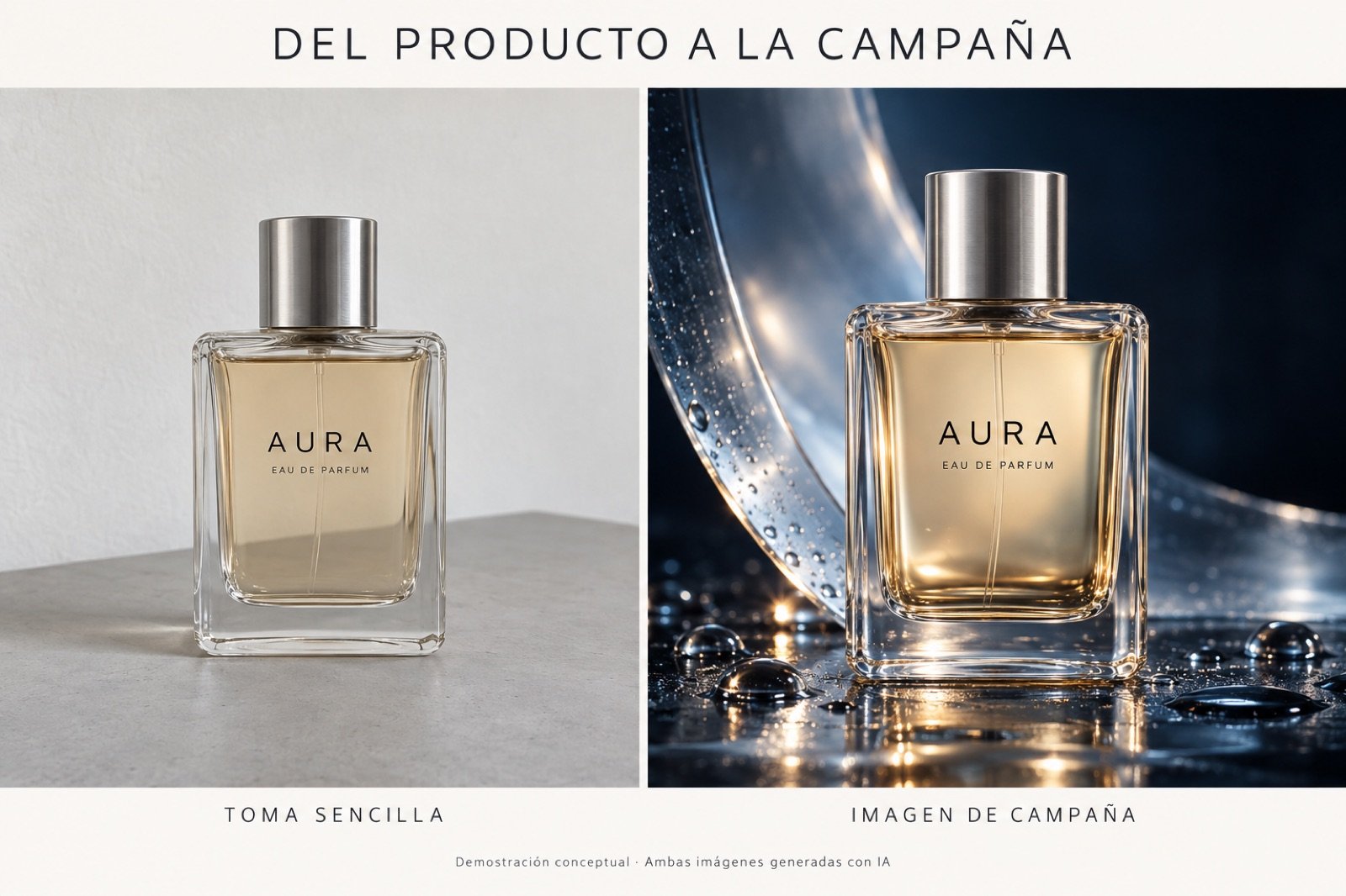 De la toma sencilla a la campaña — fotografía de producto con inteligencia artificial