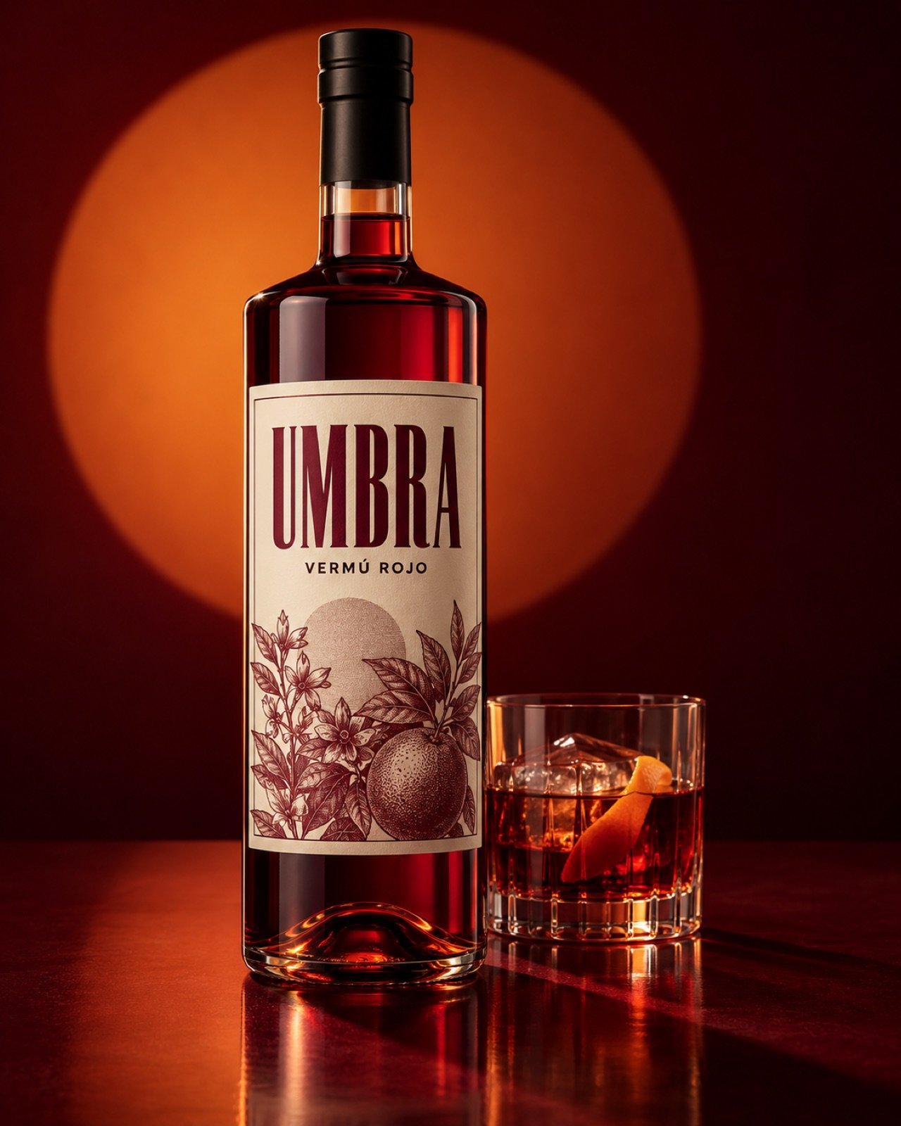 Umbra · vermú rojo — fotografía de producto con inteligencia artificial